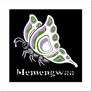 Memengwaa (Butterfly) Genderqueer Pride Posters and Art